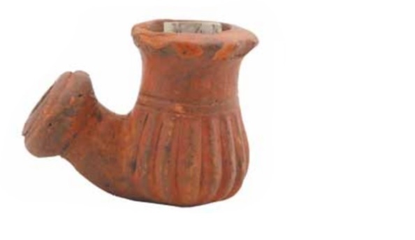 Ceramiczny cybuch fajki, XVIII wiek, Zbiory MZZN